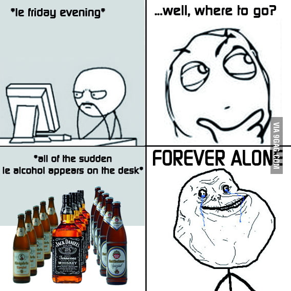 Forever alone (party) - 9GAG