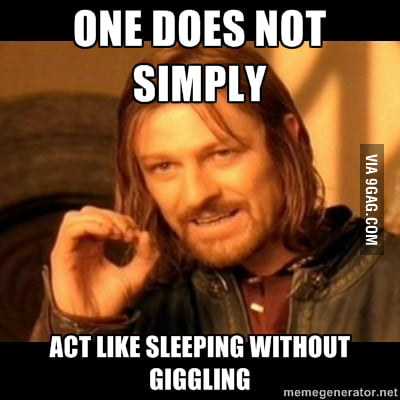 Act like sleeping - 9GAG