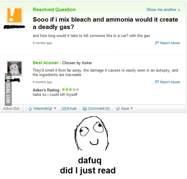 Just ammonia and bleach 9GAG