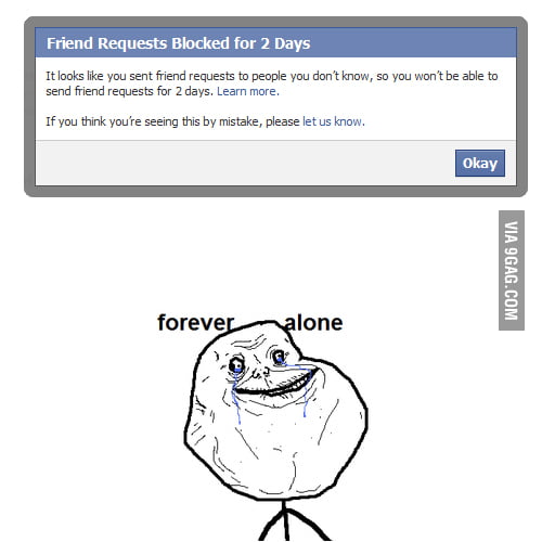 Forever Alone Facebook - 9GAG