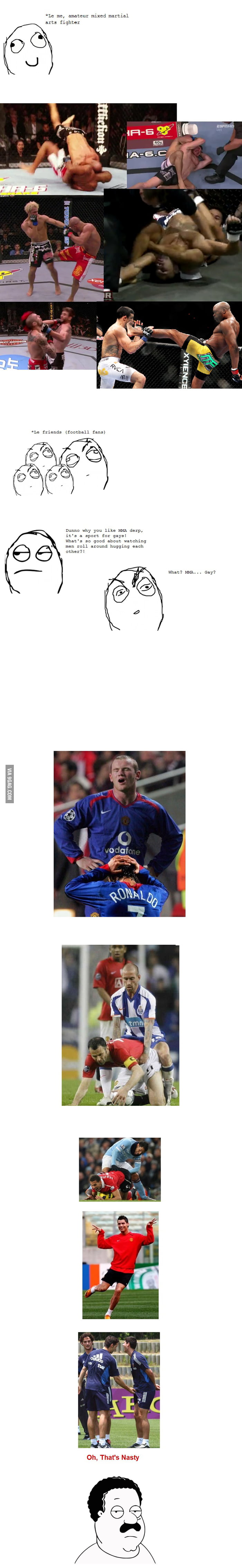 Mixed Martial Arts vs Football/Soccer 9GAG