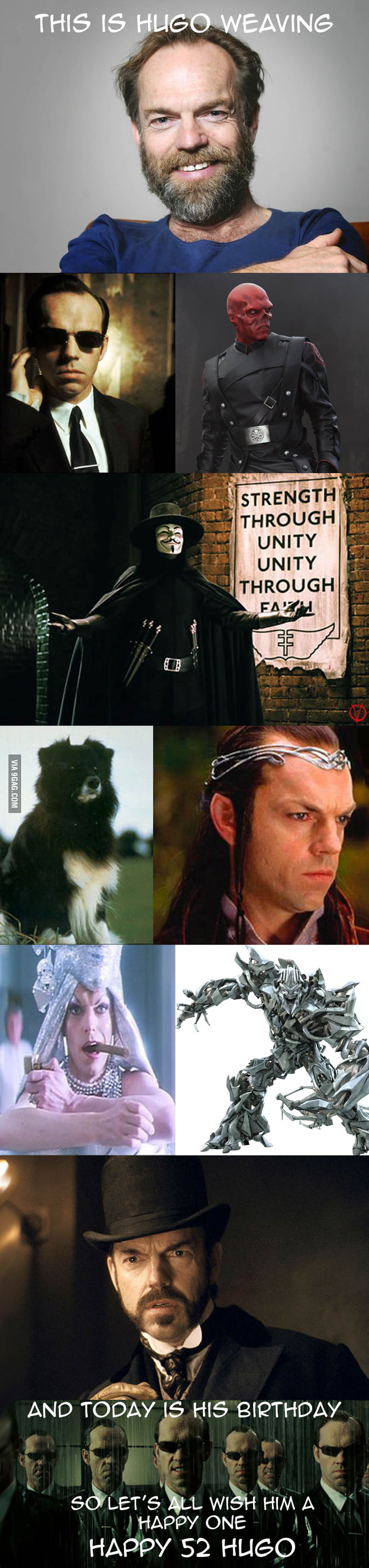 Happy Birthday Hugo Weaving 9GAG