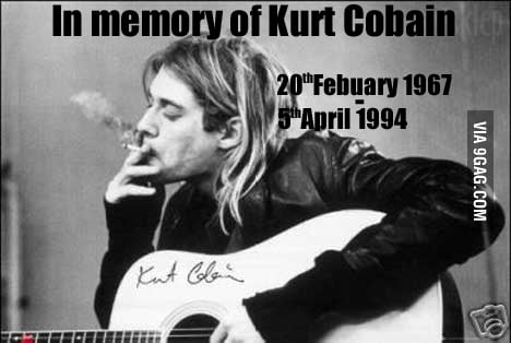 In memory of Kurt Cobain - 9GAG
