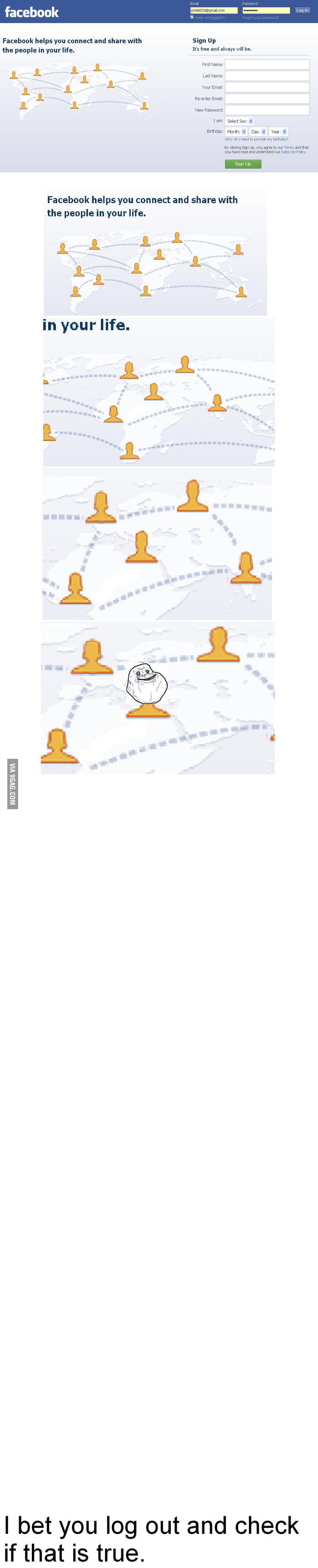 Forever alone facebook - 9GAG