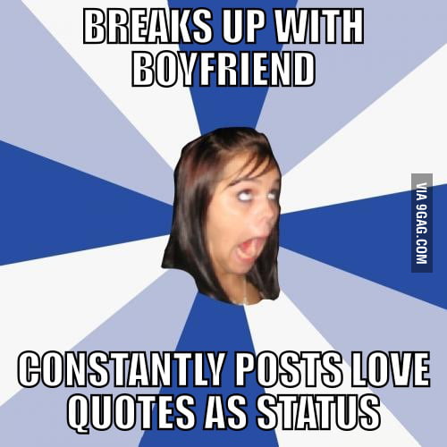 Annoying Facebook girl strikes again! - 9GAG