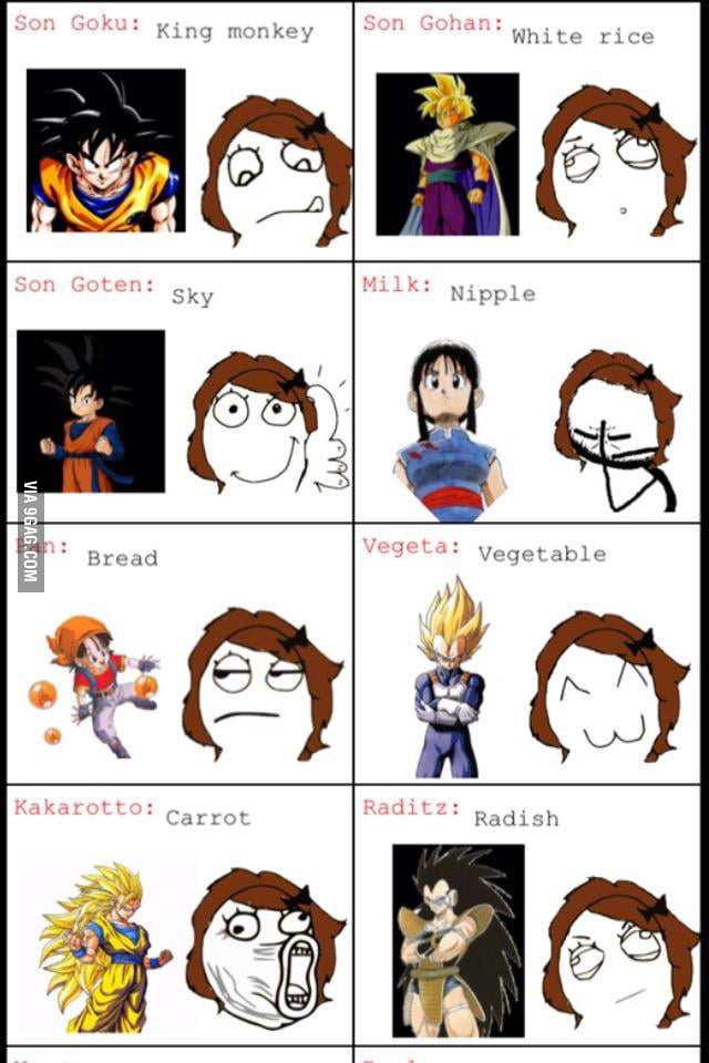 DBZ name meaning (part 1) - 9GAG