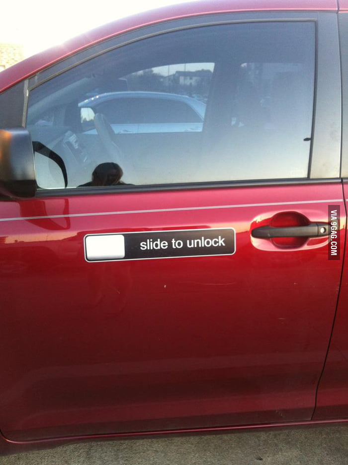 Slide To Unlock Car Gag