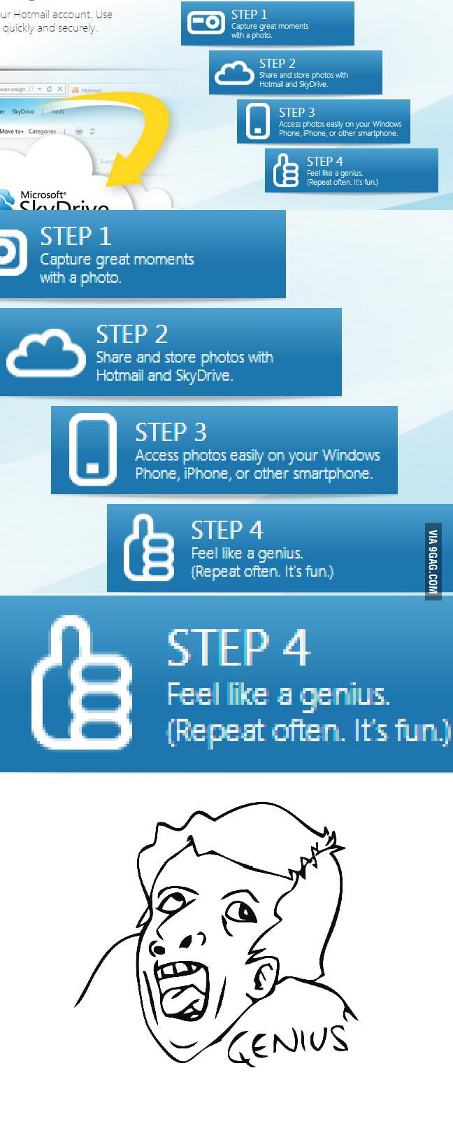 Feel like a Genius with Microsoft SkyDrive - 9GAG