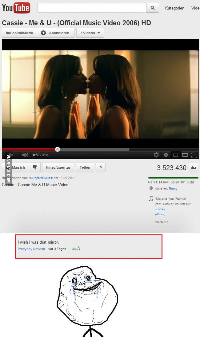 Forever Alone Level YouTube - 9GAG