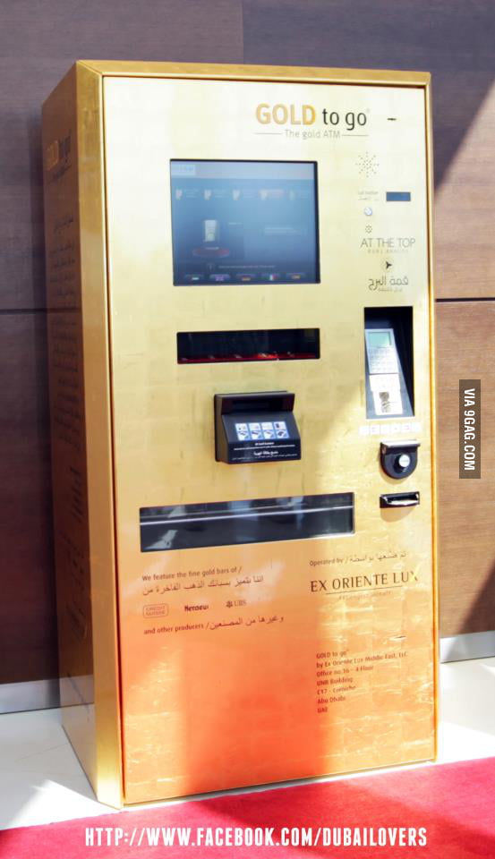 Gold Vending Machine in Dubai! 9GAG