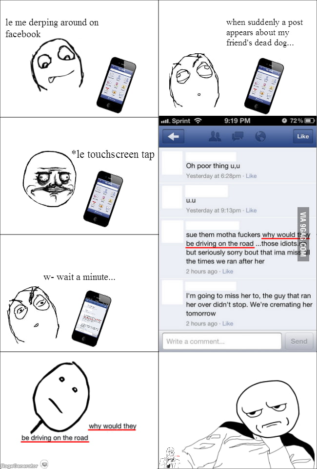 Facebook post rage! - 9GAG
