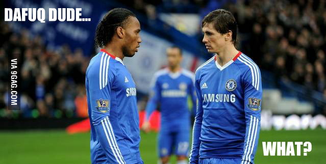 Just Drogba and Torres (: - 9GAG