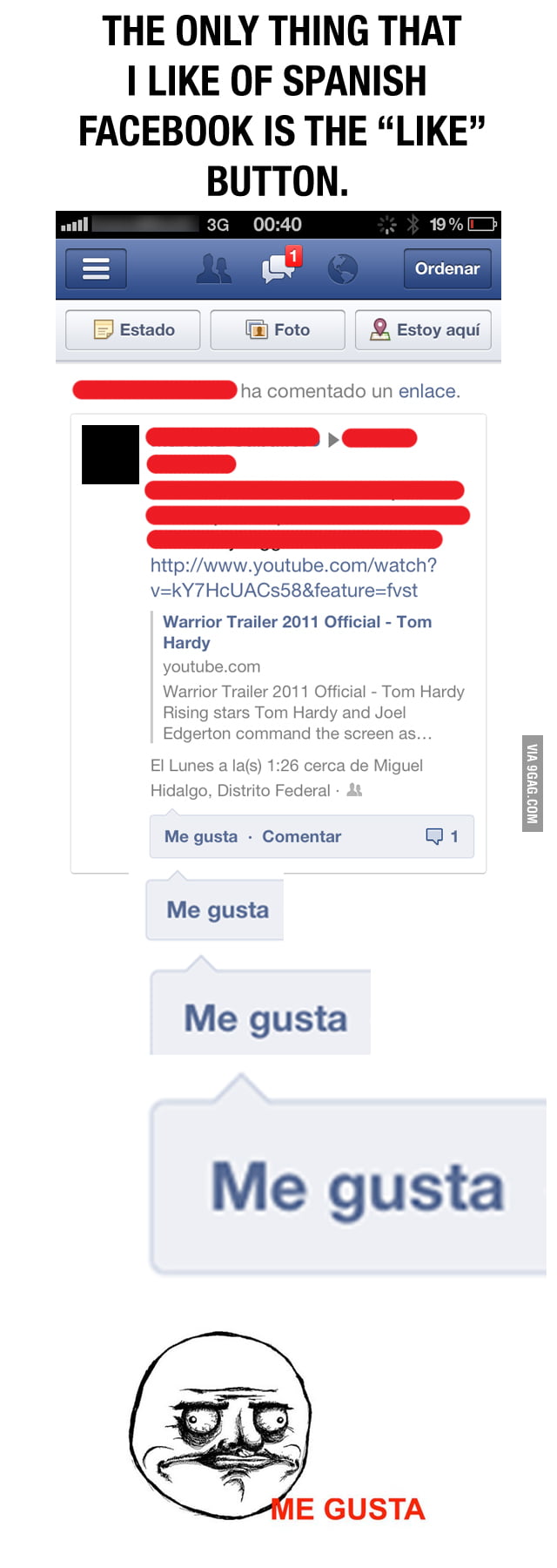 Facebook in Spanish 9GAG