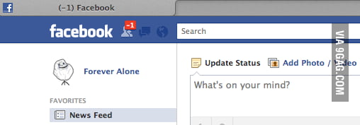 Forever alone facebook - 9GAG