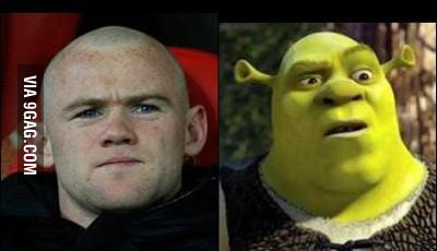 Wayne Rooney and Shrek - 9GAG