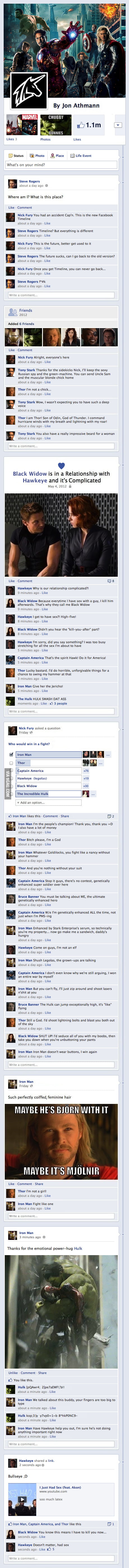 The Avengers Assemble on Facebook