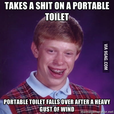 Bad Luck Brian gets covered with shit - 9GAG