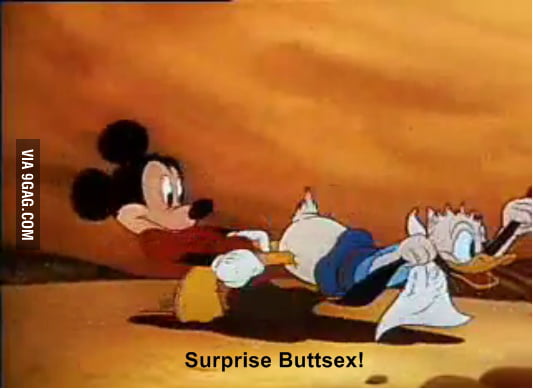 Surprise Buttsex Gag