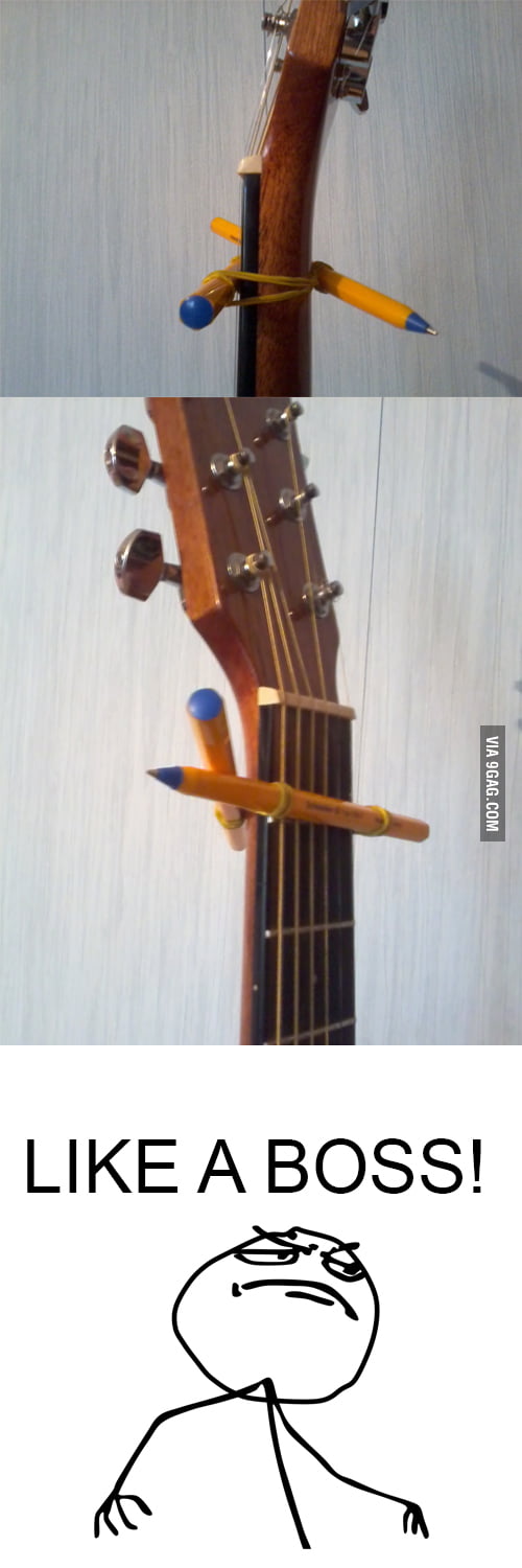 Epic capo replacement on first fret 9GAG