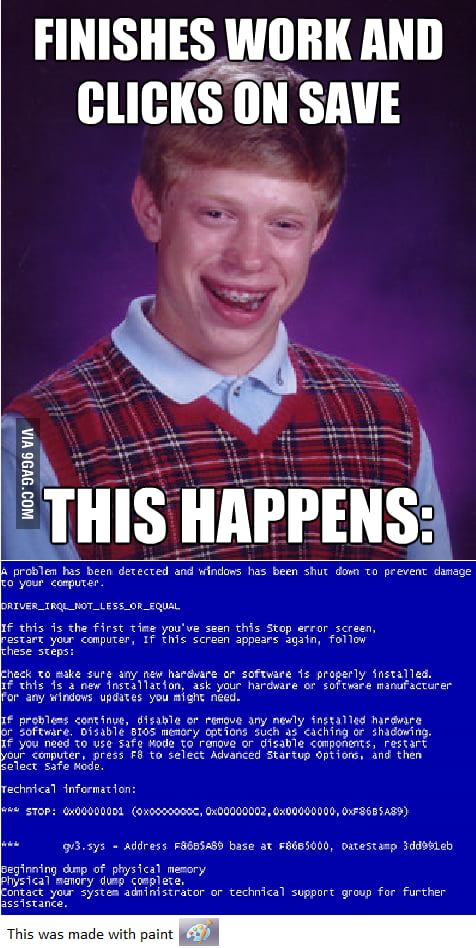 Bad Luck Brian Strikes Again 9gag 7425