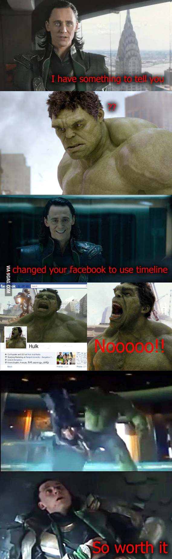 This why Hulk smash Loki - 9GAG