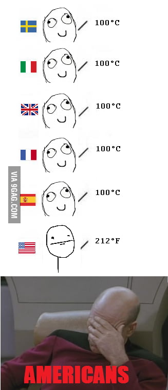 Celsius Vs Fahrenheit 9gag