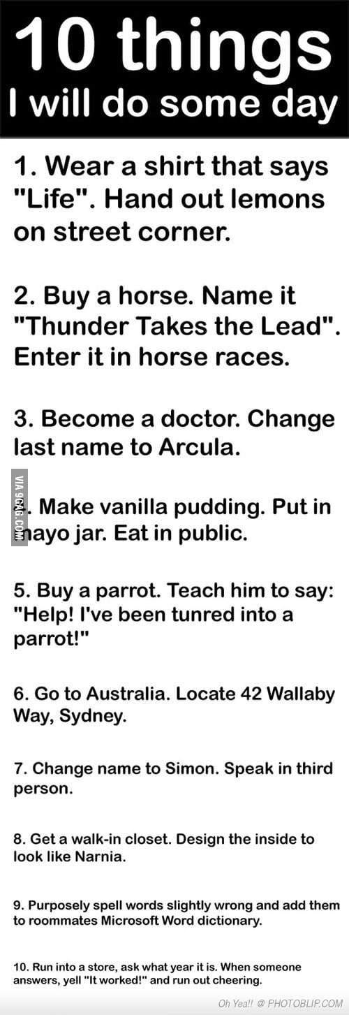 My Bucket List 9GAG