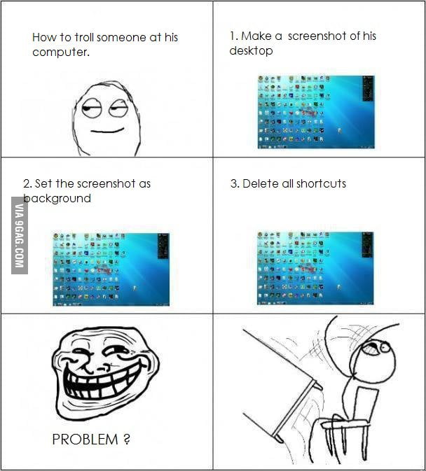 How to troll someone's computer - 9GAG