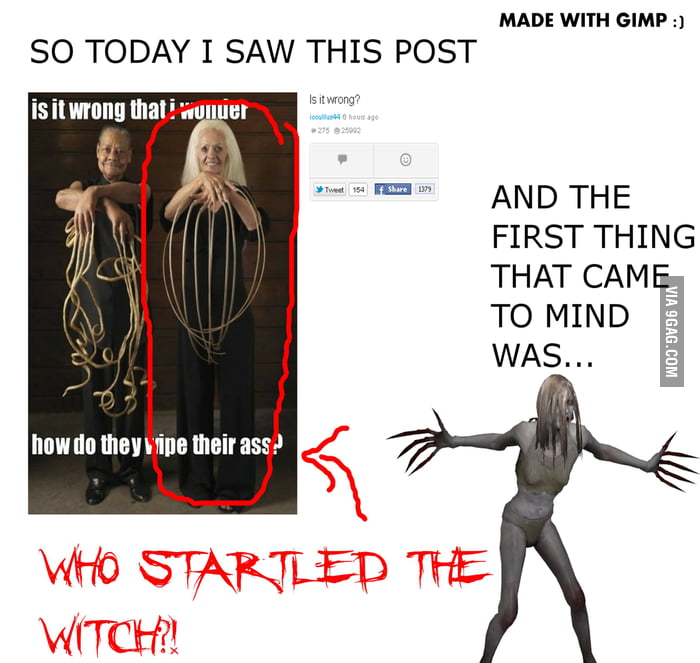 Who Dafuq Startled The Witch 9gag 