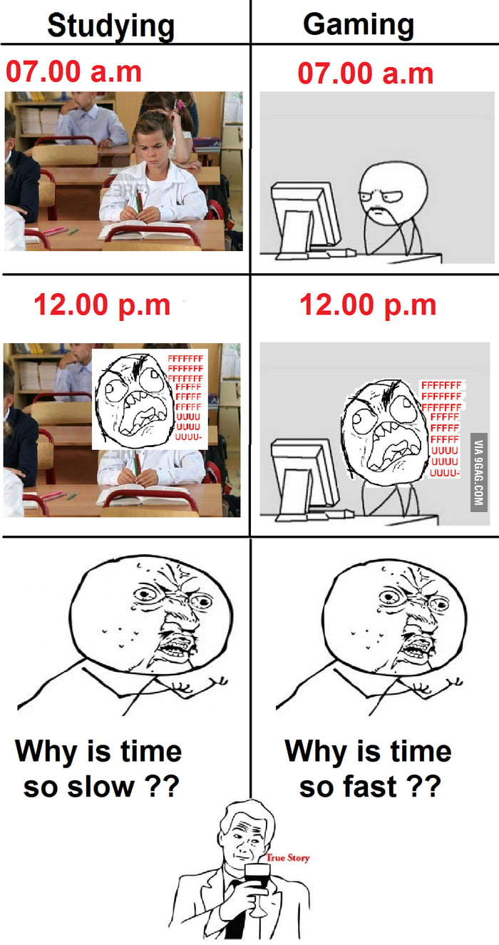 Studying vs Gaming 9GAG