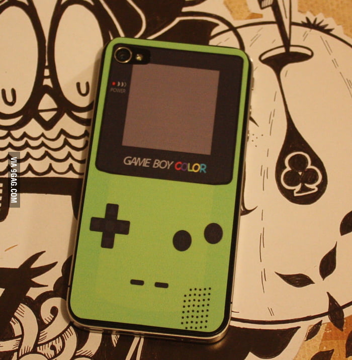 Gameboy Color Skin Gameboy Color Skin iPhone 4 sticker - 9GAG