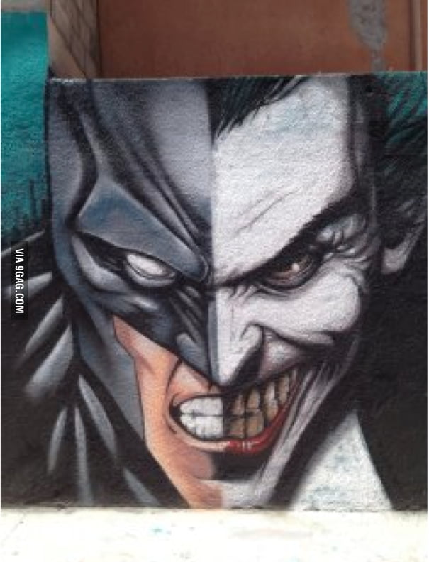 Batman Joker Graffiti 9GAG