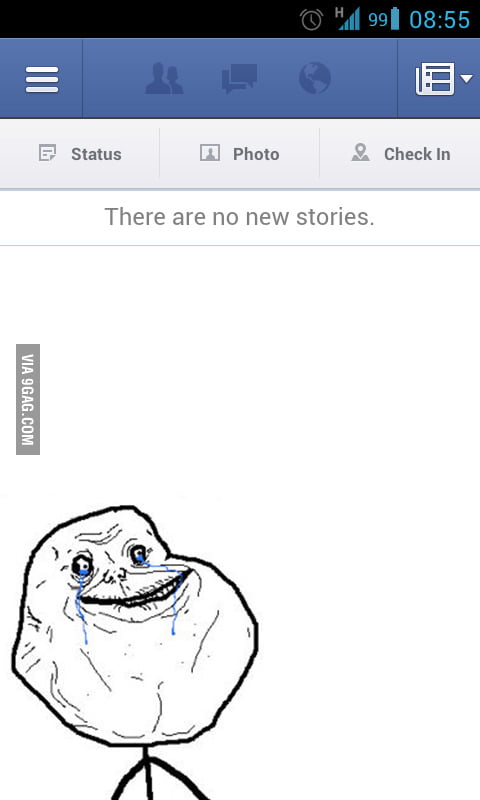 Forever alone on facebook - 9GAG