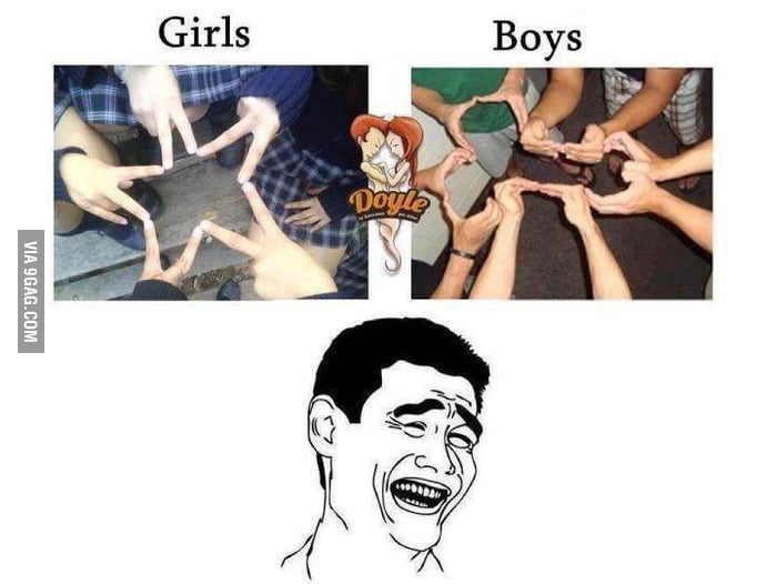 Девушки и пацаны мем BOYS BOYS! - 9GAG
