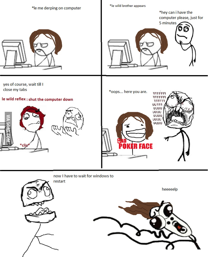 Pc Clumsy Le distractive and clumsy me when we had only on PC - 9GAG