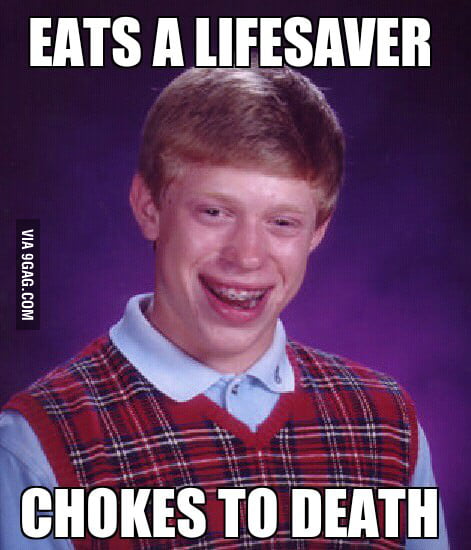 Bad Luck Brian eating candy - 9GAG