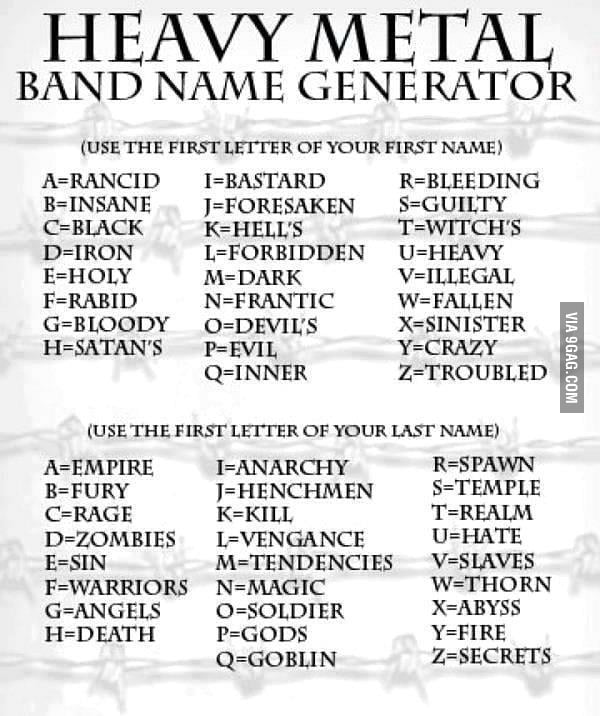 Band Name Generator 9GAG