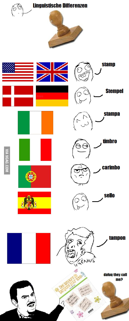 Differenze Linguistiche stamp goes where?? 9GAG
