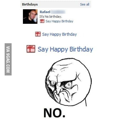 You can't make me do it, Facebook! - 9GAG