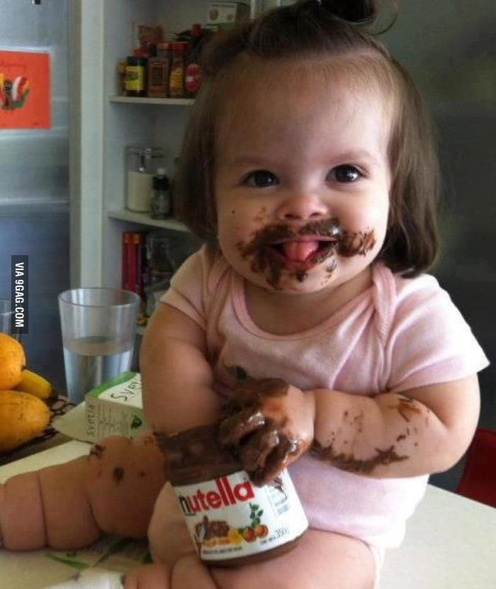 Baby With Nutella 9gag