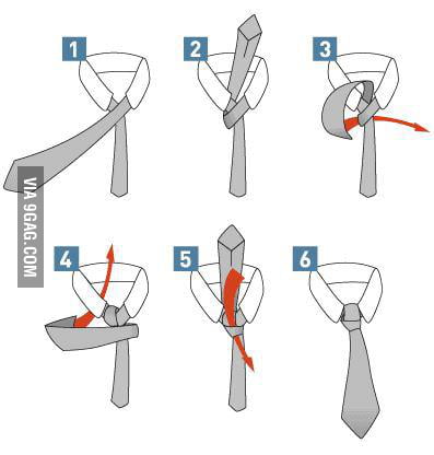 So Simple but Yet So Difficult: How to Tie a Tie - 9GAG