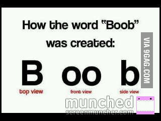 How the word boobs was created - 9GAG
