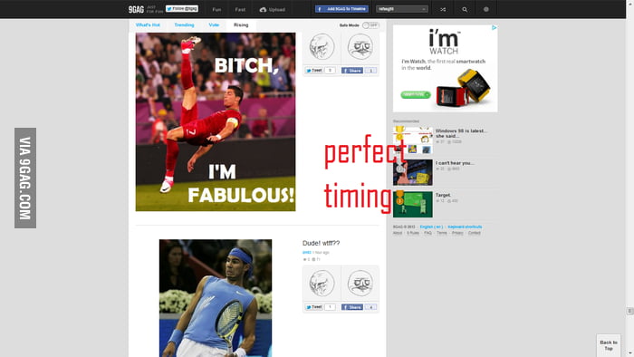 Just perfect timing - 9GAG
