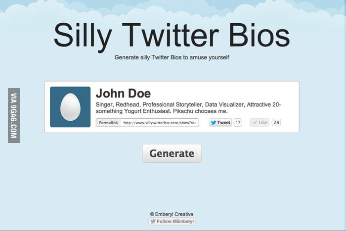 Silly Twitter Bios - 9GAG