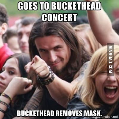 Buckethead unmasked. - 9GAG