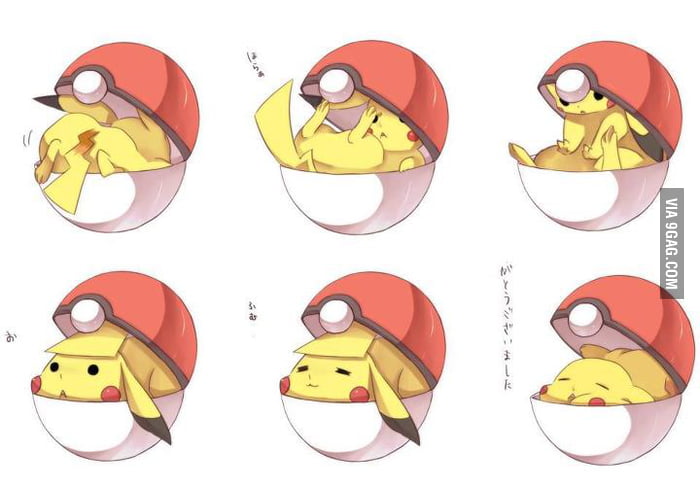 pikachu with pokeball