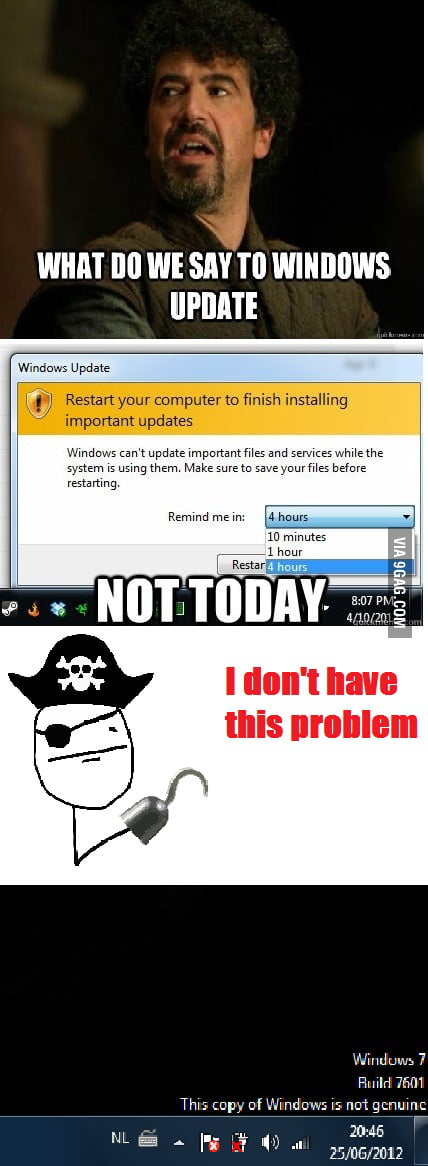 Windows Update [Pirate] - 9GAG