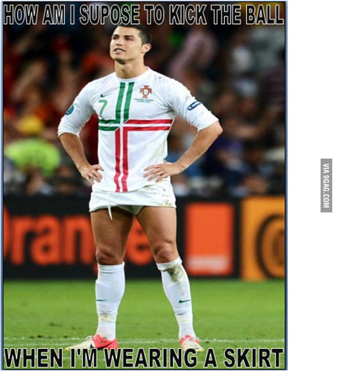 Just Ronaldo Wearing A Skirt - 9gag