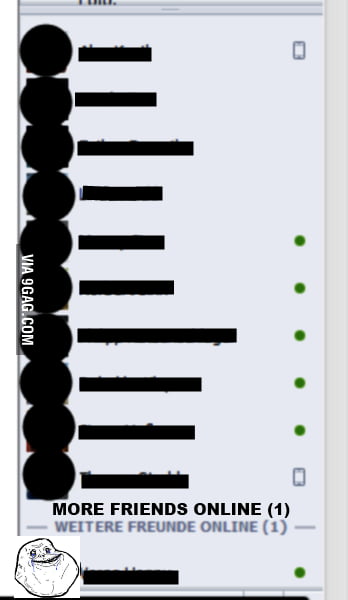 Forever Alone lvl.: Facebook Friend - 9GAG