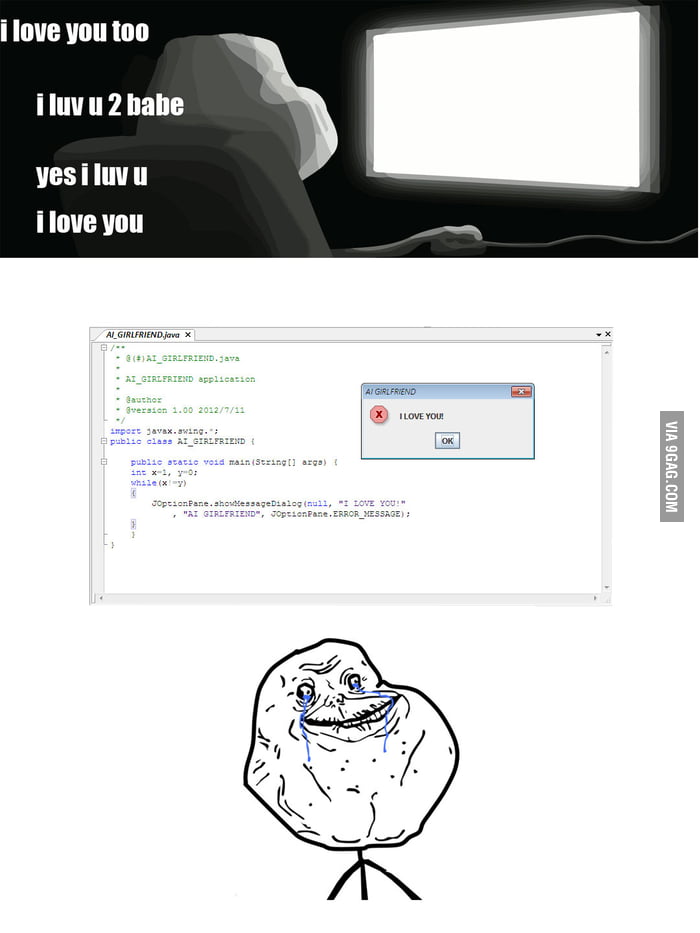 Forever Alone.. Programmer lvl. - 9GAG